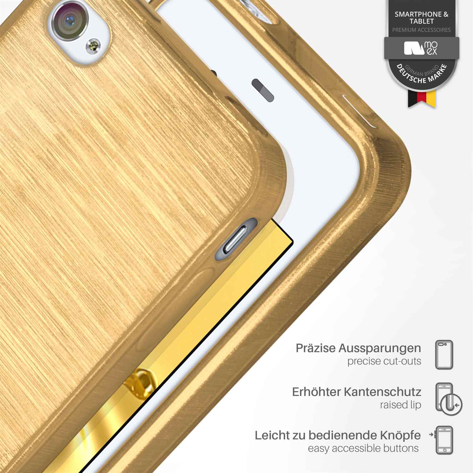 moex Brushed Case für iPhone 4 – Silikon Handyhülle, Backcover in Aluminium Optik – Weiteres Produktbild 2