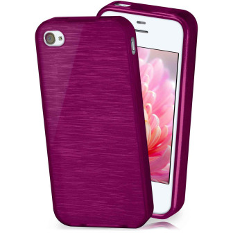 moex Brushed Case für iPhone 4 – Silikon Handyhülle, Backcover in Aluminium Optik – Purpure-Purple moex Brushed Case für iPhone 4 – Silikon Handyhülle, Backcover in Aluminium Optik – Purpure-Purple