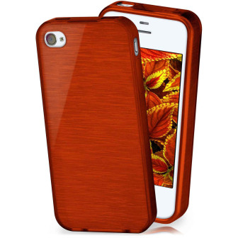 moex Brushed Case für iPhone 4 – Silikon Handyhülle, Backcover in Aluminium Optik – Indian-Red moex Brushed Case für iPhone 4 – Silikon Handyhülle, Backcover in Aluminium Optik – Indian-Red