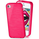 moex Brushed Case für iPhone 4 – Silikon Handyhülle, Backcover in Aluminium Optik – Weiteres Produktbild 1