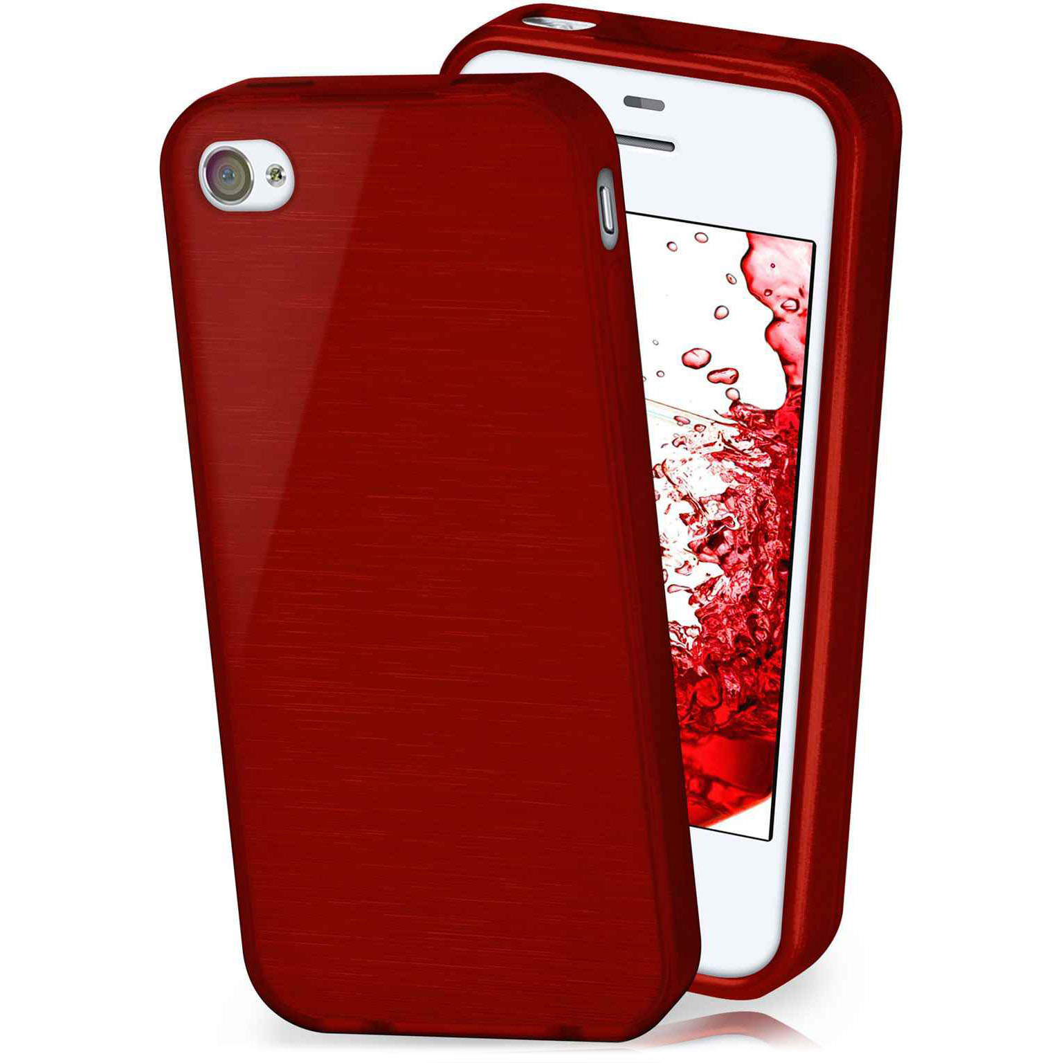 moex Brushed Case für iPhone 4S – Silikon Handyhülle, Backcover in Aluminium Optik – Weiteres Produktbild 1 moex Brushed Case für iPhone 4S – Silikon Handyhülle, Backcover in Aluminium Optik – Weiteres Produktbild 1