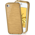 moex Brushed Case für iPhone 4S – Silikon Handyhülle, Backcover in Aluminium Optik – Weiteres Produktbild 1