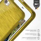 moex Brushed Case für iPhone 4S – Silikon Handyhülle, Backcover in Aluminium Optik – Weiteres Produktbild 3
