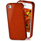 moex Brushed Case für iPhone 4S – Silikon Handyhülle, Backcover in Aluminium Optik – Weiteres Produktbild 1