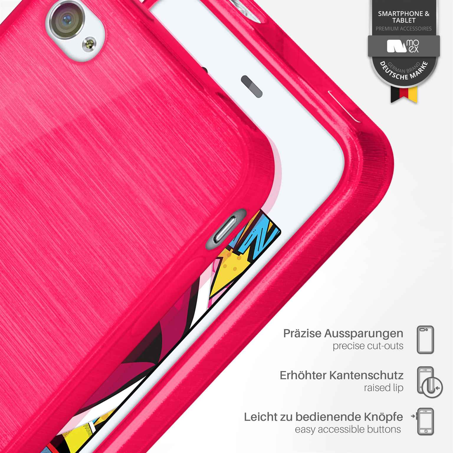 moex Brushed Case für iPhone 4S – Silikon Handyhülle, Backcover in Aluminium Optik – Weiteres Produktbild 2