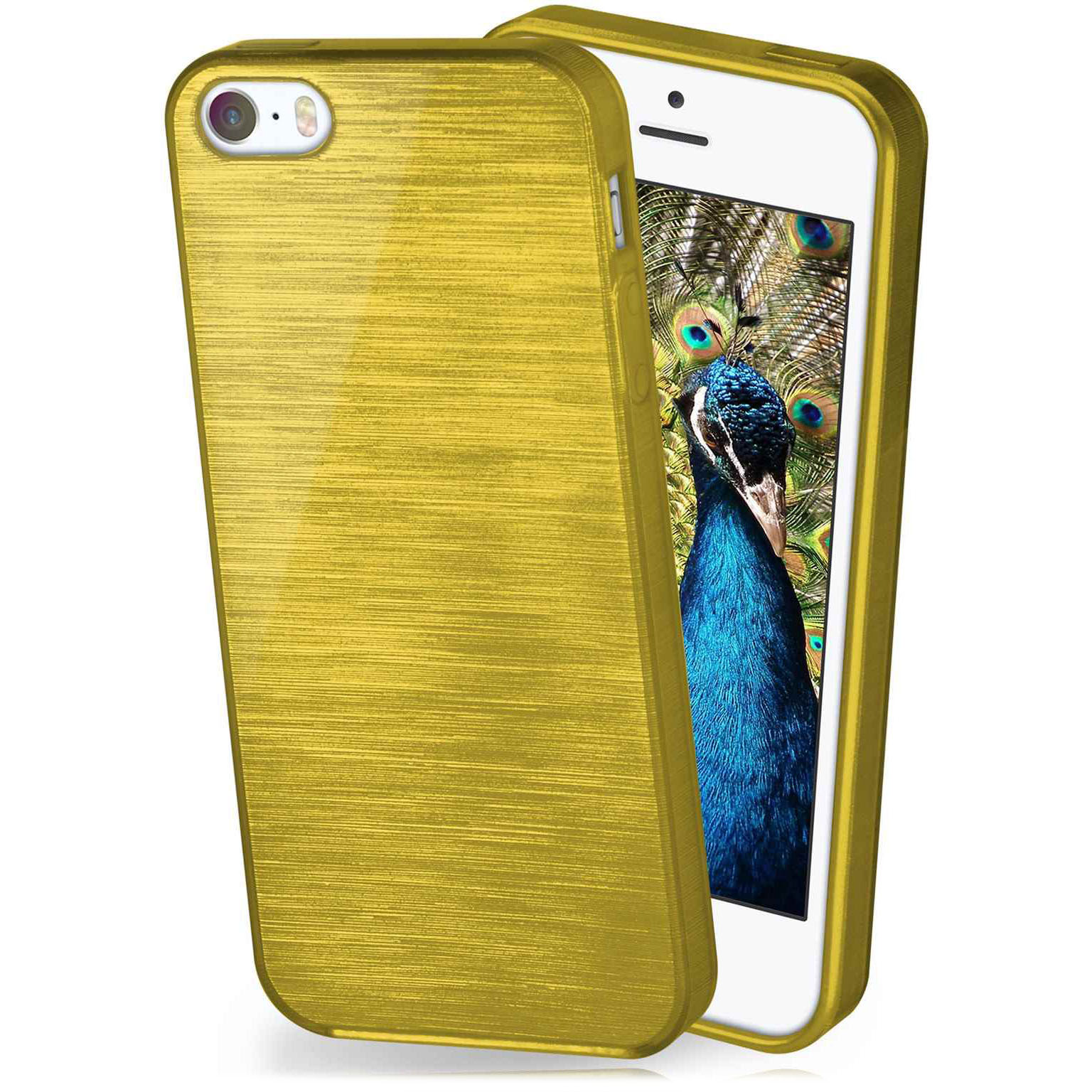 moex Brushed Case für iPhone 5 – Silikon Handyhülle, Backcover in Aluminium Optik – Weiteres Produktbild 1 moex Brushed Case für iPhone 5 – Silikon Handyhülle, Backcover in Aluminium Optik – Weiteres Produktbild 1