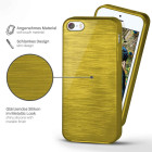 moex Brushed Case für iPhone 5 – Silikon Handyhülle, Backcover in Aluminium Optik – Weiteres Produktbild 2