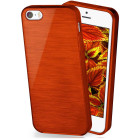 moex Brushed Case für iPhone 5 – Silikon Handyhülle, Backcover in Aluminium Optik – Produktbild 1