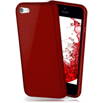 moex Brushed Case für iPhone 5c – Silikon Handyhülle, Backcover in Aluminium Optik – Crimson-Red moex Brushed Case für iPhone 5c – Silikon Handyhülle, Backcover in Aluminium Optik – Crimson-Red