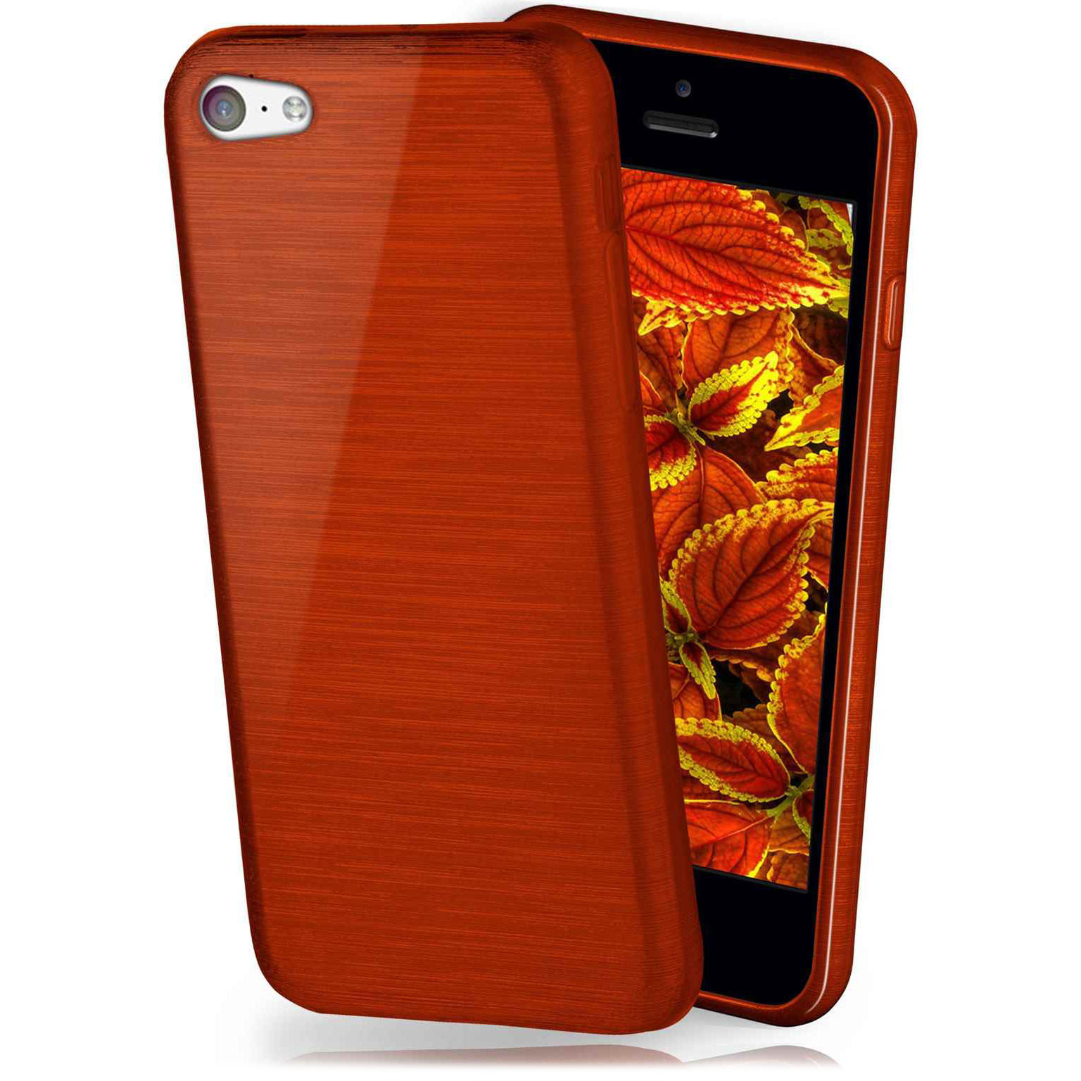 moex Brushed Case für iPhone 5c – Silikon Handyhülle, Backcover in Aluminium Optik Hauptbild