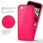 moex Brushed Case für iPhone 5c – Silikon Handyhülle, Backcover in Aluminium Optik – Produktbild 2