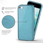 moex Brushed Case für iPhone 5c – Silikon Handyhülle, Backcover in Aluminium Optik – Produktbild 2