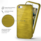 moex Brushed Case für iPhone 5s – Silikon Handyhülle, Backcover in Aluminium Optik – Produktbild 2