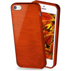 moex Brushed Case für iPhone 5s – Silikon Handyhülle, Backcover in Aluminium Optik – Produktbild 1