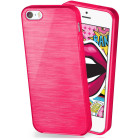 moex Brushed Case für iPhone 5s – Silikon Handyhülle, Backcover in Aluminium Optik – Produktbild 1