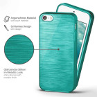 moex Brushed Case für iPhone 5s – Silikon Handyhülle, Backcover in Aluminium Optik – Weiteres Produktbild 2