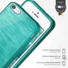 moex Brushed Case für iPhone 5s – Silikon Handyhülle, Backcover in Aluminium Optik – Weiteres Produktbild 3