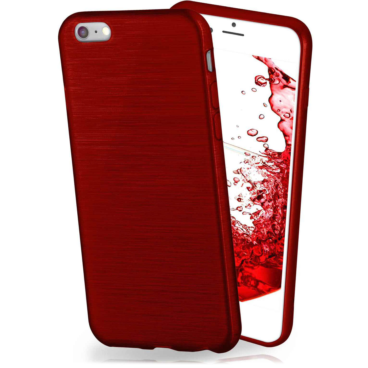 moex Brushed Case für iPhone 6 Plus – Silikon Handyhülle, Backcover in Aluminium Optik – Weiteres Produktbild 1