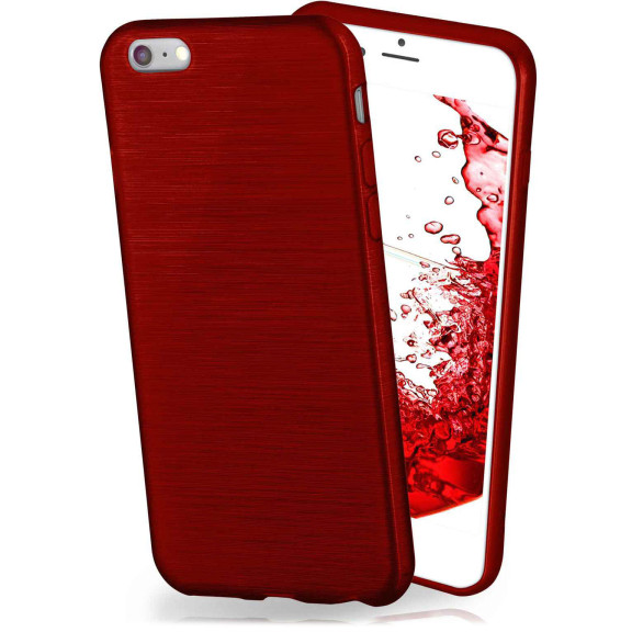 moex Brushed Case für iPhone 6 Plus – Silikon Handyhülle, Backcover in Aluminium Optik – Weiteres Produktbild 1