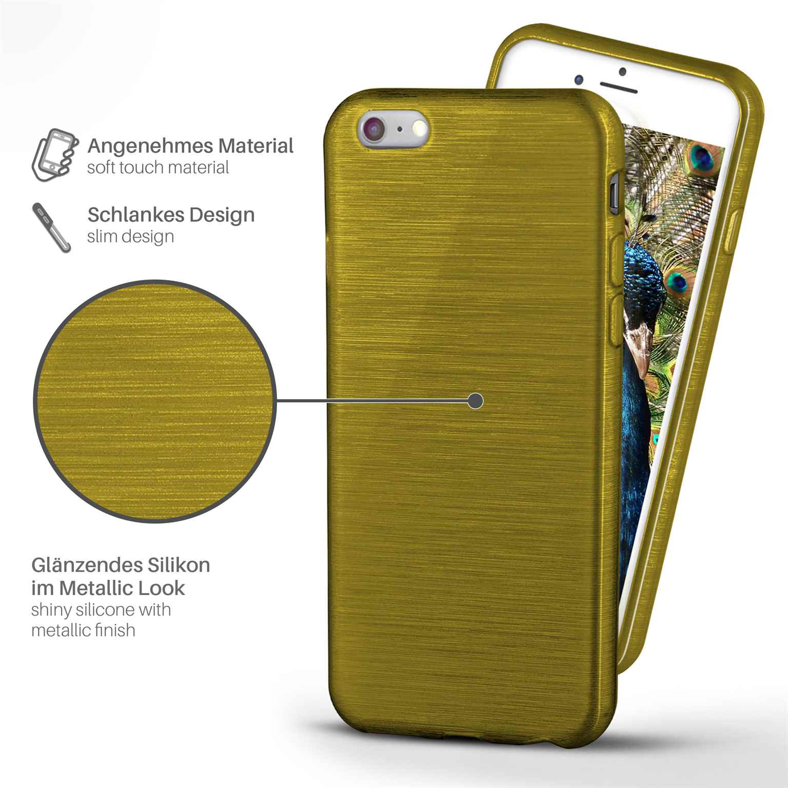 moex Brushed Case für iPhone 6 Plus – Silikon Handyhülle, Backcover in Aluminium Optik – Weiteres Produktbild 2 moex Brushed Case für iPhone 6 Plus – Silikon Handyhülle, Backcover in Aluminium Optik – Weiteres Produktbild 2