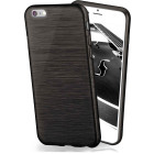 moex Brushed Case für iPhone 6 Plus – Silikon Handyhülle, Backcover in Aluminium Optik – Weiteres Produktbild 1
