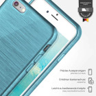 moex Brushed Case für iPhone 6 Plus – Silikon Handyhülle, Backcover in Aluminium Optik – Weiteres Produktbild 3