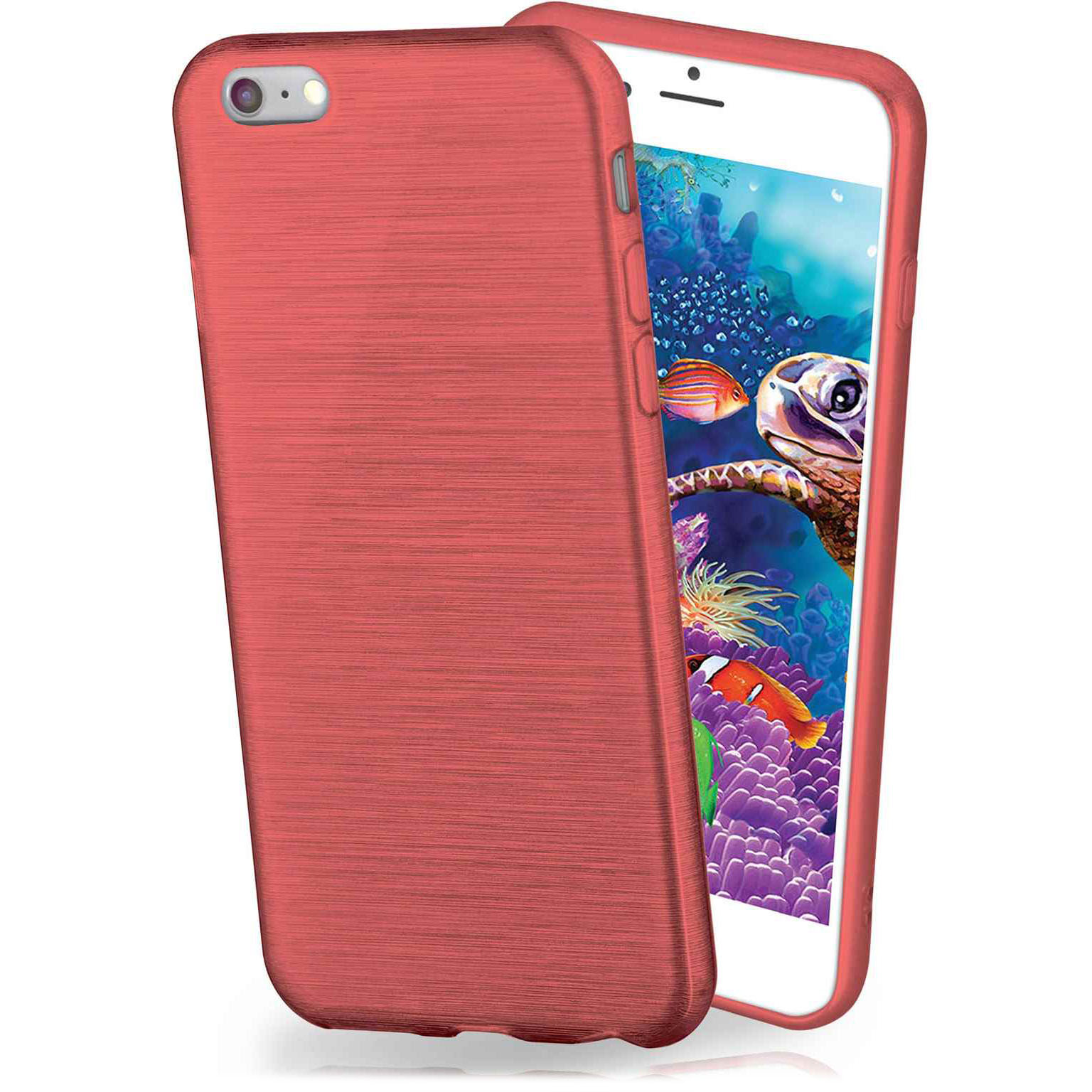moex Brushed Case für iPhone 6 – Silikon Handyhülle, Backcover in Aluminium Optik Hauptbild
