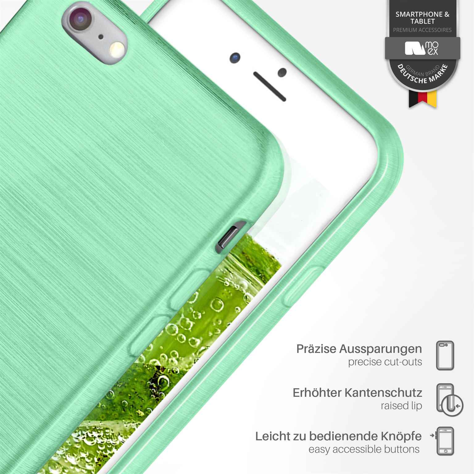 moex Brushed Case für iPhone 6 – Silikon Handyhülle, Backcover in Aluminium Optik – Weiteres Produktbild 3 moex Brushed Case für iPhone 6 – Silikon Handyhülle, Backcover in Aluminium Optik – Weiteres Produktbild 3