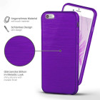 moex Brushed Case für iPhone 6s – Silikon Handyhülle, Backcover in Aluminium Optik – Weiteres Produktbild 2