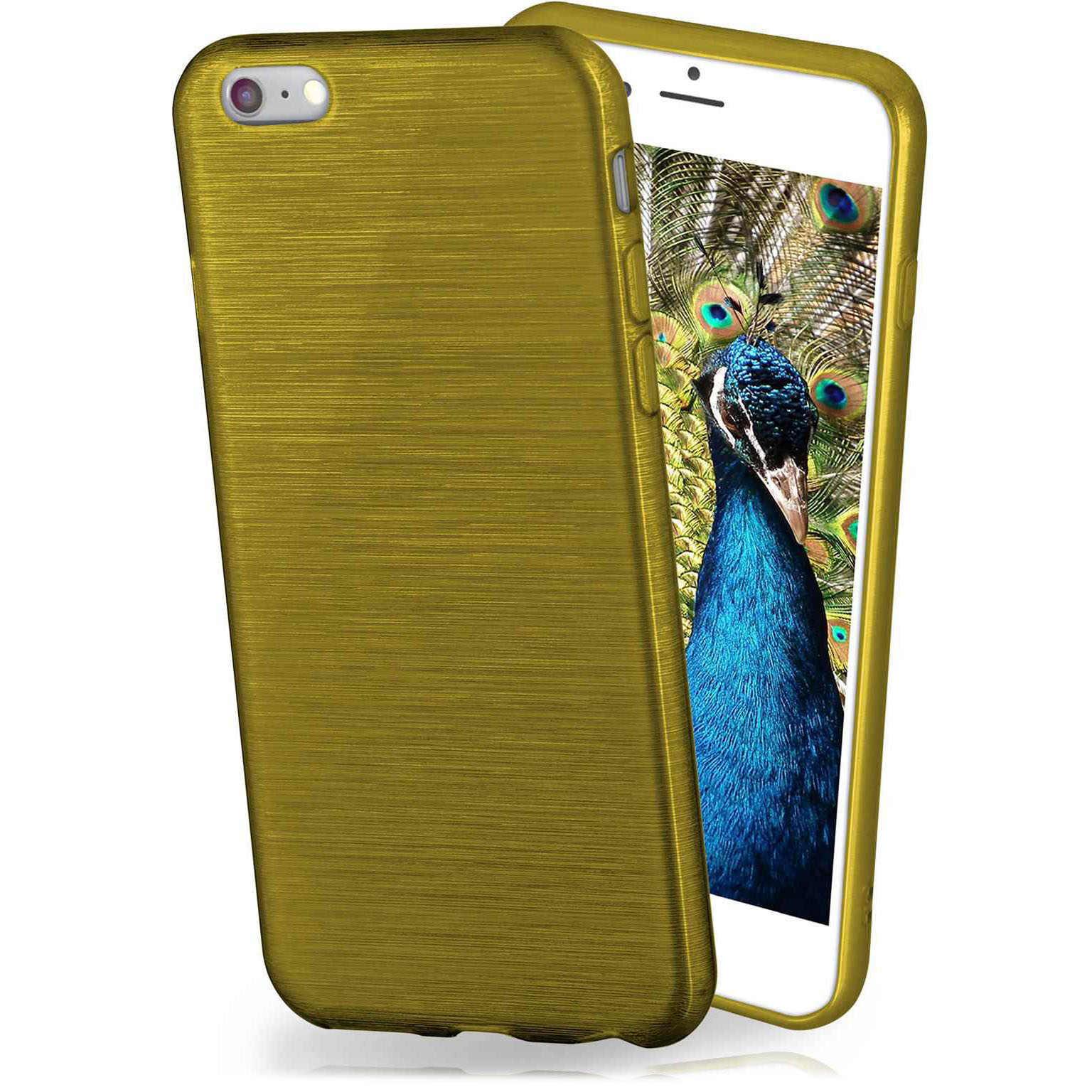 moex Brushed Case für iPhone 6s – Silikon Handyhülle, Backcover in Aluminium Optik – Weiteres Produktbild 1