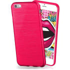 moex Brushed Case für iPhone 6s – Silikon Handyhülle, Backcover in Aluminium Optik – Produktbild 1