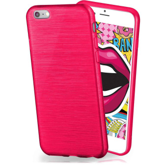 moex Brushed Case für iPhone 6s – Silikon Handyhülle, Backcover in Aluminium Optik – Magenta-Pink moex Brushed Case für iPhone 6s – Silikon Handyhülle, Backcover in Aluminium Optik – Magenta-Pink