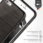 moex Brushed Case für iPhone 6s – Silikon Handyhülle, Backcover in Aluminium Optik – Produktbild 3