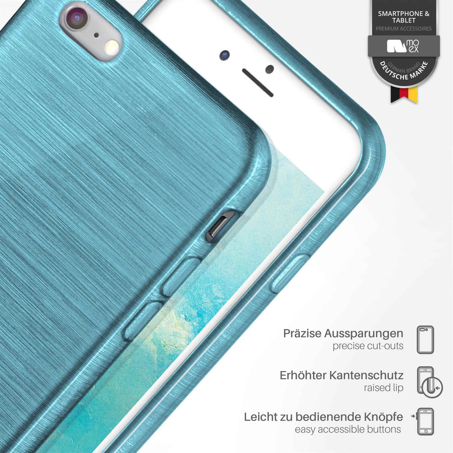moex Brushed Case für iPhone 6s – Silikon Handyhülle, Backcover in Aluminium Optik – Weiteres Produktbild 3 moex Brushed Case für iPhone 6s – Silikon Handyhülle, Backcover in Aluminium Optik – Weiteres Produktbild 3