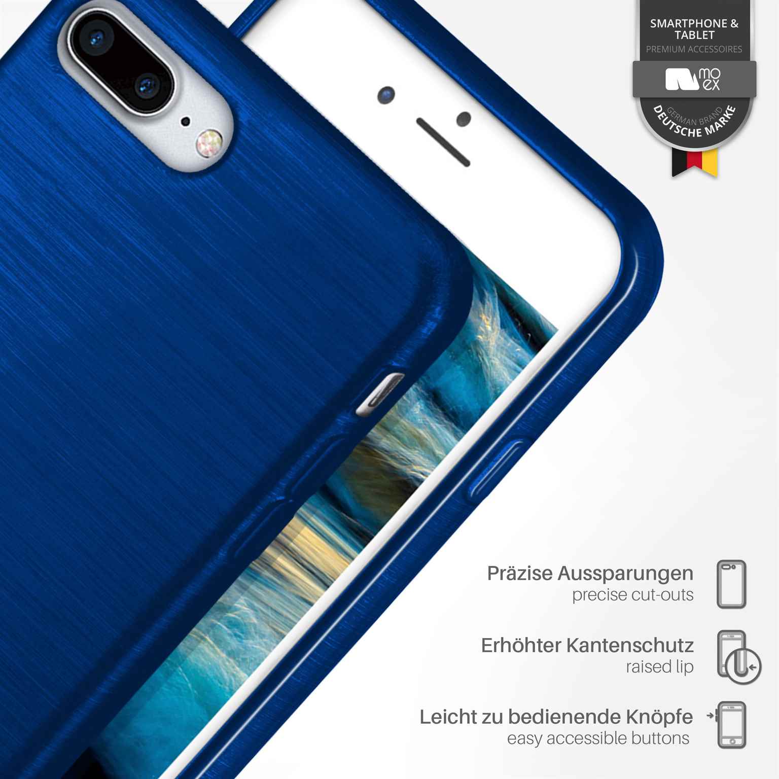 moex Brushed Case für iPhone 7 Plus – Silikon Handyhülle, Backcover in Aluminium Optik – Weiteres Produktbild 3 moex Brushed Case für iPhone 7 Plus – Silikon Handyhülle, Backcover in Aluminium Optik – Weiteres Produktbild 3