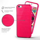 moex Brushed Case für iPhone 7 – Silikon Handyhülle, Backcover in Aluminium Optik – Produktbild 2