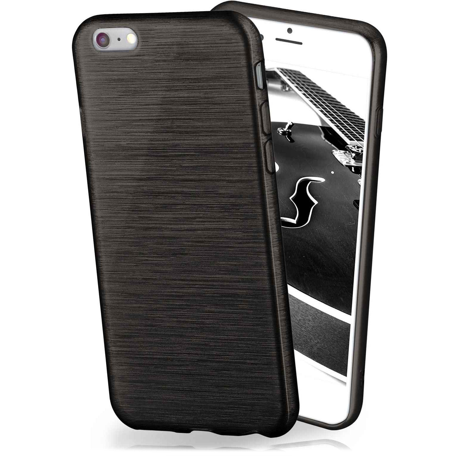 moex Brushed Case für iPhone 7 – Silikon Handyhülle, Backcover in Aluminium Optik – undefined