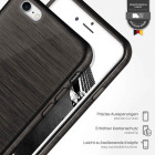 moex Brushed Case für iPhone 7 – Silikon Handyhülle, Backcover in Aluminium Optik – Weiteres Produktbild 3