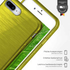 moex Brushed Case für iPhone 8 Plus – Silikon Handyhülle, Backcover in Aluminium Optik – Produktbild 3