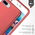 moex Brushed Case für iPhone 8 Plus – Silikon Handyhülle, Backcover in Aluminium Optik – Weiteres Produktbild 3