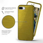 moex Brushed Case für iPhone 8 Plus – Silikon Handyhülle, Backcover in Aluminium Optik – Weiteres Produktbild 2