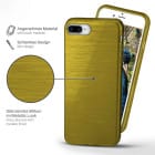 moex Brushed Case für iPhone 8 Plus – Silikon Handyhülle, Backcover in Aluminium Optik – Produktbild 2