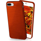 moex Brushed Case für iPhone 8 Plus – Silikon Handyhülle, Backcover in Aluminium Optik – Weiteres Produktbild 1