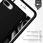 moex Brushed Case für iPhone 8 Plus – Silikon Handyhülle, Backcover in Aluminium Optik – Produktbild 3