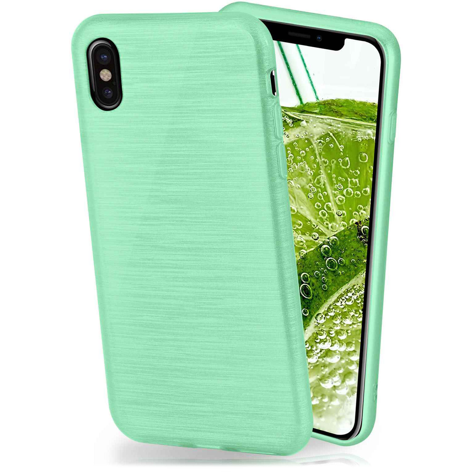 moex Brushed Case für iPhone X – Silikon Handyhülle, Backcover in Aluminium Optik – Weiteres Produktbild 1 moex Brushed Case für iPhone X – Silikon Handyhülle, Backcover in Aluminium Optik – Weiteres Produktbild 1