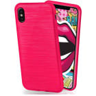 moex Brushed Case für iPhone X – Silikon Handyhülle, Backcover in Aluminium Optik – Produktbild 1