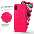 moex Brushed Case für iPhone X – Silikon Handyhülle, Backcover in Aluminium Optik – Produktbild 2