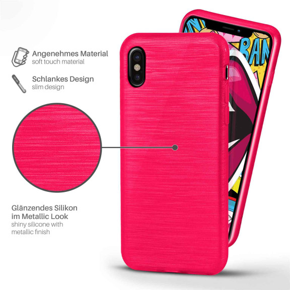 moex Brushed Case für iPhone X – Silikon Handyhülle, Backcover in Aluminium Optik – Weiteres Produktbild 2 moex Brushed Case für iPhone X – Silikon Handyhülle, Backcover in Aluminium Optik – Weiteres Produktbild 2