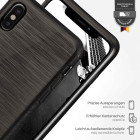 moex Brushed Case für iPhone X – Silikon Handyhülle, Backcover in Aluminium Optik – Weiteres Produktbild 3