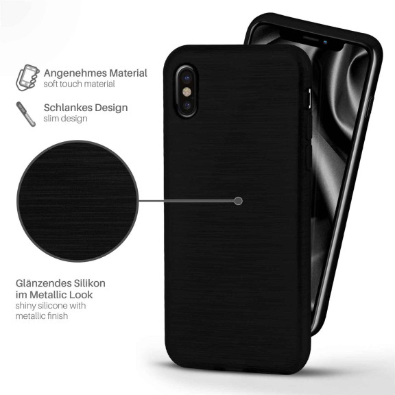 moex Brushed Case für iPhone X – Silikon Handyhülle, Backcover in Aluminium Optik – Weiteres Produktbild 2 moex Brushed Case für iPhone X – Silikon Handyhülle, Backcover in Aluminium Optik – Weiteres Produktbild 2